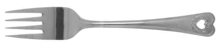 Hearts & Flowers (Stainless) Individual Salad Fork