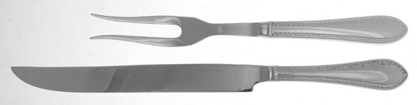 Helena Maria (Stainless) Large 2-Piece Roast Carving Set w/Stainless Blade