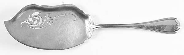 Hepplewhite-Plain (Sterling, 1907, No Monos) Large Solid Pierced Fish Knife