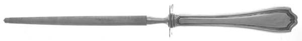 Hepplewhite-Plain (Sterling, 1907, No Monos) Large Steel Rod Knife Sharpener