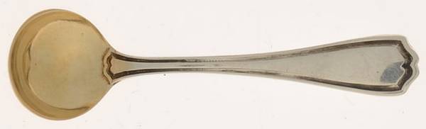 Hepplewhite-Plain (Sterling, 1907, No Monos) Individual Salt Spoon