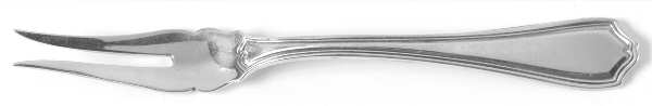 Hepplewhite-Plain (Sterling, 1907, No Monos) Individual Solid Escargot Fork