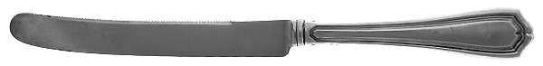 Hepplewhite-Plain (Sterling, 1907, No Monos) Orange Knife with Silverplate Blade