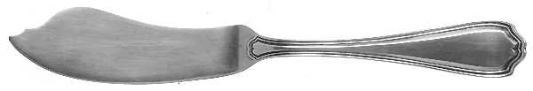 Hepplewhite-Plain (Sterling, 1907, No Monos) Flat Handle Master Butter Knife by Reed & Barton