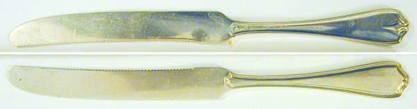 Hepplewhite-Plain (Sterling, 1907, No Monos) Individual Orange Knife, Solid Piece