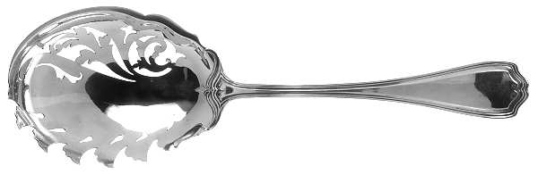 Hepplewhite-Plain (Sterling, 1907, No Monos) Macaroni Serving Spoon