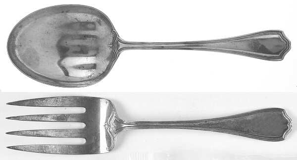 Hepplewhite-Plain (Sterling, 1907, No Monos) Solid Serving Set
