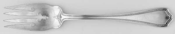 Hepplewhite-Plain (Sterling, 1907, No Monos) Large Individual Solid Fish/Salad Fork