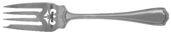Hepplewhite-Plain (Sterling, 1907, No Monos) Small Individual Solid Fish/Salad Fork