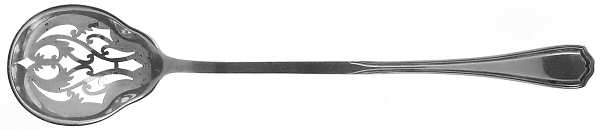 Hepplewhite-Plain (Sterling, 1907, No Monos) Large Lettuce Serving Spoon