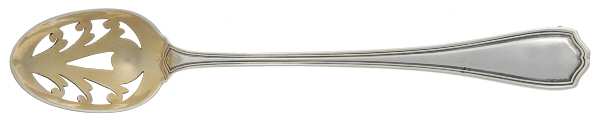 Hepplewhite-Plain (Sterling, 1907, No Monos) Pierced Bowl Short Handle Olive Spoon