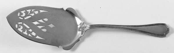 Hepplewhite-Plain (Sterling, 1907, No Monos) Large Solid Pierced Pie Knife