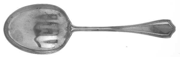 Hepplewhite-Plain (Sterling, 1907, No Monos) Solid Serving Spoon