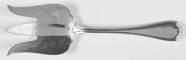 Hepplewhite-Plain (Sterling, 1907, No Monos) Oversize Solid Salad Servng Fork