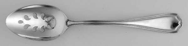 Hepplewhite-Plain (Sterling, 1907, No Monos) Pierced Tablespoon (Serving Spoon) CM