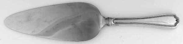 Hepplewhite-Plain (Sterling, 1907, No Monos) Pie Server with Silverplate Blade