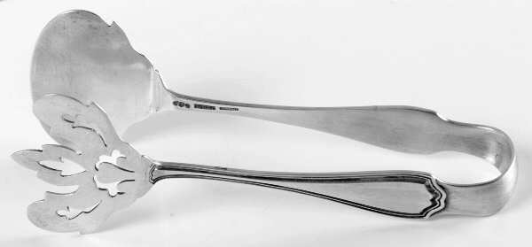 Hepplewhite-Plain (Sterling, 1907, No Monos) Large Solid Sandwich Tongs