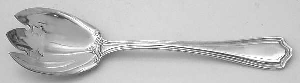 Hepplewhite-Plain (Sterling, 1907, No Monos) Ice Cream Fork w/Pierced Bowl