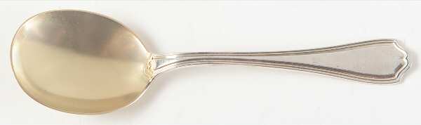 Hepplewhite-Plain (Sterling, 1907, No Monos) Large Chocolate Spoon