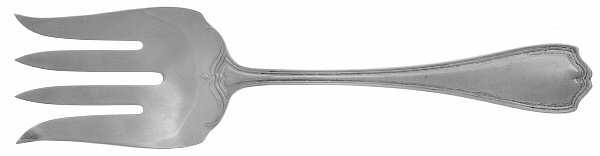Hepplewhite-Plain (Sterling, 1907, No Monos) Large Solid Fish Serving Fork