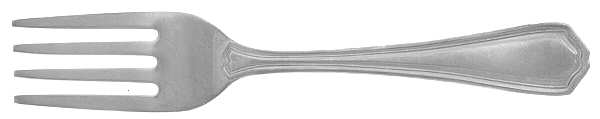 Hepplewhite-Plain (Sterling, 1907, No Monos) Baby Fork