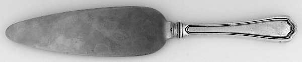 Hepplewhite-Plain (Sterling, 1907, No Monos) Pie Server with Stainless Blade