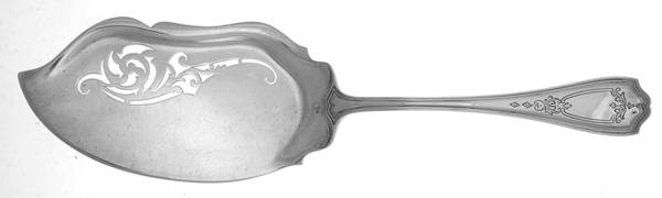 Hepplewhite-Chased (Sterling, 1907) Large Solid Pierced Fish Knife