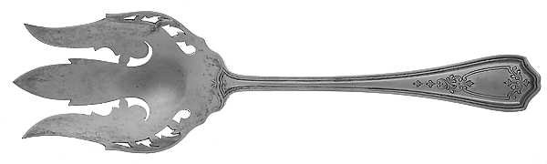 Hepplewhite-Chased (Sterling, 1907) Solid Salad Serving Fork