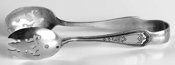 Hepplewhite-Chased (Sterling, 1907) Small Ice Serving Tongs