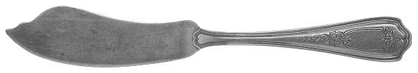 Hepplewhite-Chased (Sterling, 1907) Flat Handle Master Butter Knife