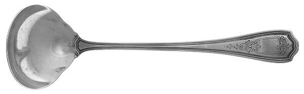 Hepplewhite-Chased (Sterling, 1907) Solid Piece Cream Ladle