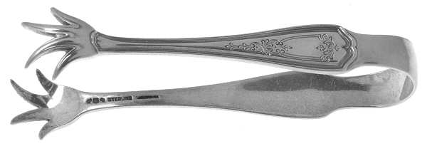 Hepplewhite-Chased (Sterling, 1907) Small Sugar Tongs