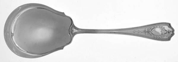 Hepplewhite-Engrv (Sterling, 1907, No Monos) Solid Salad Serving Spoon