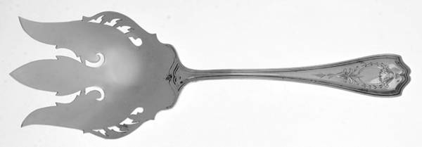 Hepplewhite-Engrv (Sterling, 1907, No Monos) Solid Salad Serving Fork