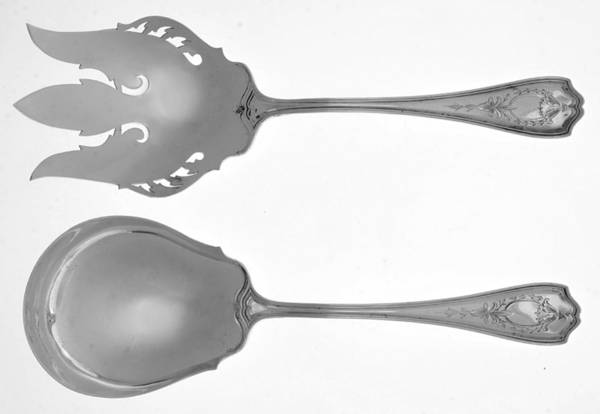 Hepplewhite-Engrv (Sterling, 1907, No Monos) (2 Pc) Solid Salad Set