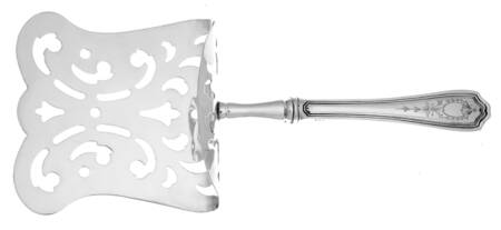 Hepplewhite-Engrv (Sterling, 1907, No Monos) Asparagus Server with Sterling Hood HC