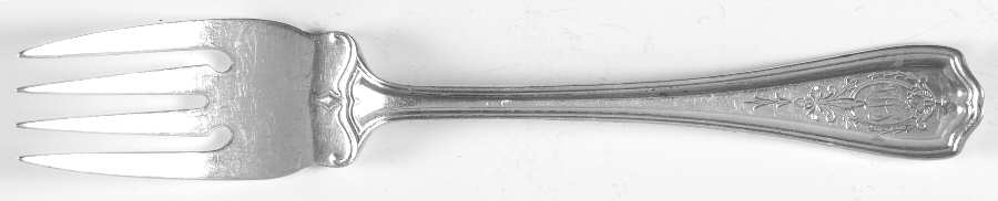 Hepplewhite-Engrv (Sterling, 1907, No Monos) Solid Youth Tea Fork