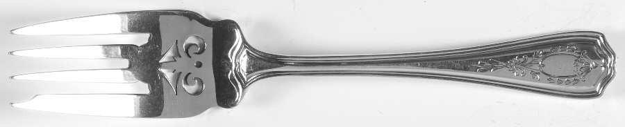 Hepplewhite-Engrv (Sterling, 1907, No Monos) Individual Solid Fish Fork