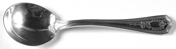 Hepplewhite-Engrv (Sterling, 1907, No Monos) Round Bowl Soup Spoon (Bouillon)