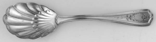 Hepplewhite-Engrv (Sterling, 1907, No Monos) Sugar Shell Spoon