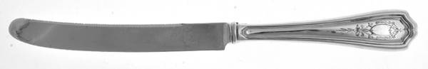 Hepplewhite-Engrv (Sterling, 1907, No Monos) Orange Knife with Silverplate Blade