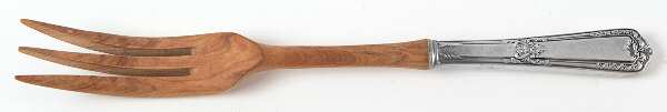 Heritage (Sterling, 1924) Salad Serving Fork with Wooden Prongs