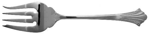 Highlands (Silverplate, 1994) Large Solid Cold Meat Serving Fork