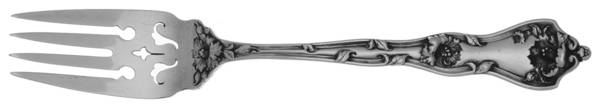 Intaglio (Sterling, 1905, Eagle-R-Lion) Large Individual Solid Fish/Salad Fork