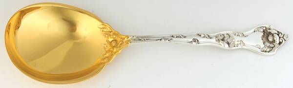Intaglio (Sterling, 1905, Eagle-R-Lion, Monograms) Solid Salad Serving Spoon