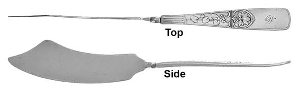 Italian (Silverplate, 1885) Flat Twisted Handle Master Butter Knife