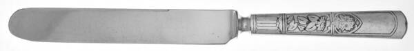 Italian (Silverplate, 1885) Blunt Solid Indented Knife