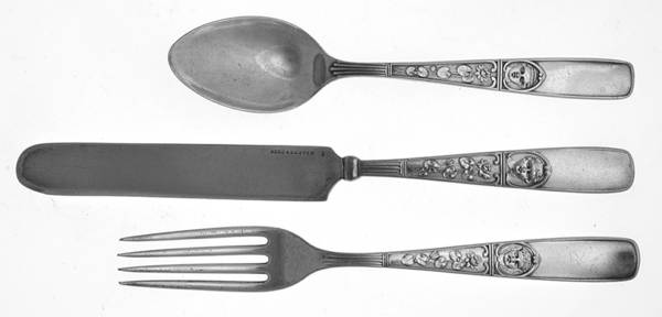 Italian (Silverplate, 1885) (3 Pc) Youth Set (Solid Knife, Fork & Spoon)