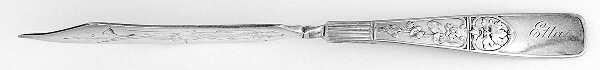 Italian (Silverplate, 1885) Flat Twisted Handle Master Butter Knife