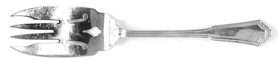 Jacobean (Sterling, No Monograms) Large Solid Fish Serving Fork
